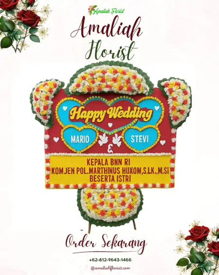 Papan Bunga Pernikahan Penyalahan